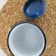 Milk pot in blue emailôle
