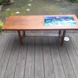 Scandinavian coffee table, Touraine enamels
