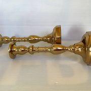 Pair of large brass candlesticks