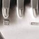 Ercuis Neo-Gothic style, 38-piece cutlery set in silver-plated metal, excellent condition.