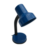 Lampe de bureau Brama métal bleu bras flexible noir années 70 Italy vintage