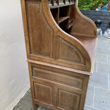 Antique solid wood secretary desk, handcrafted cabinetry.