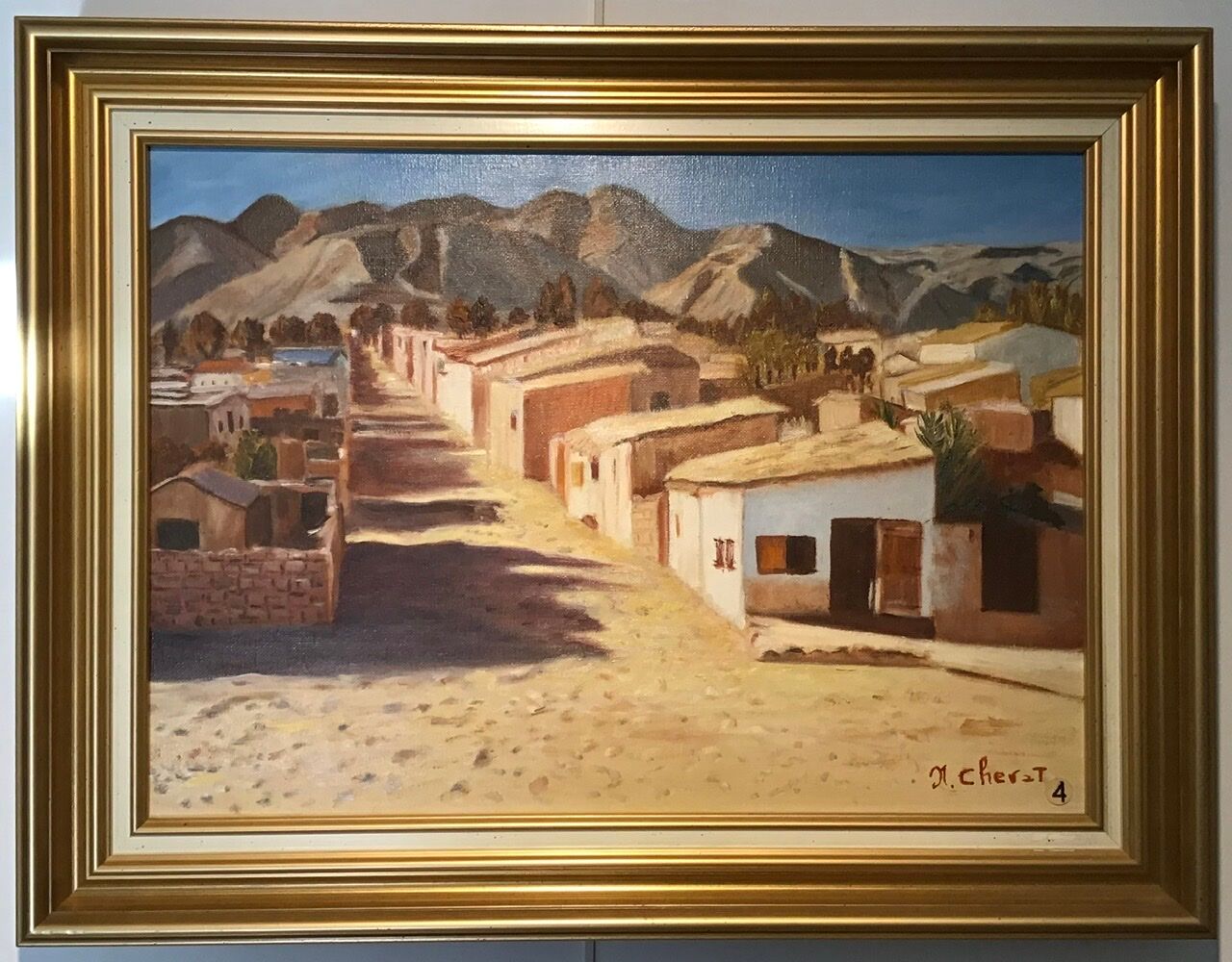 Landscape painting, oil on canvas, signed, from the 80s
