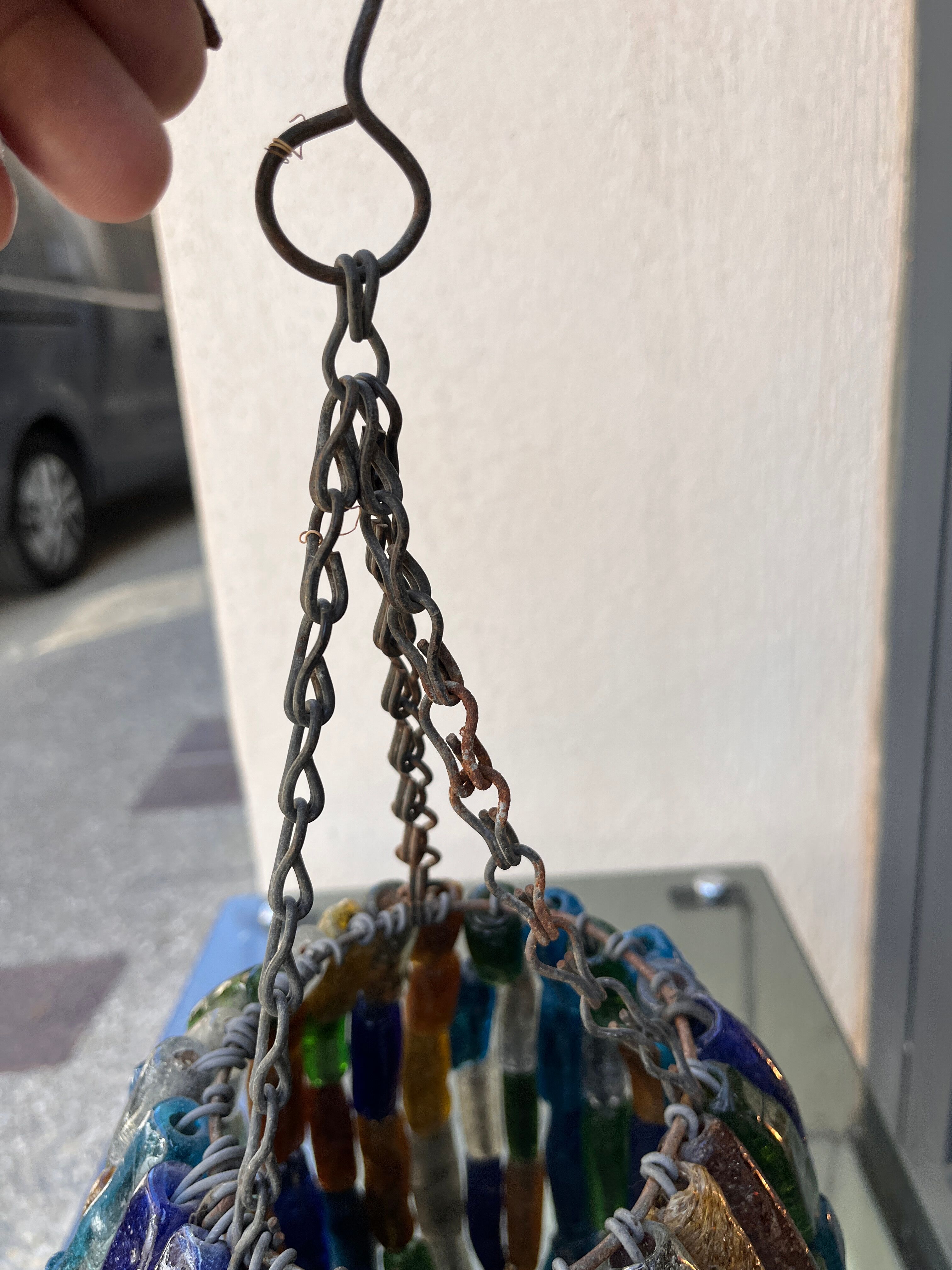 lustre en pate de verre Murano vintage