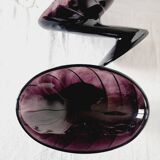 Set of 4 "Zig-Zag" dessert glasses in amethyst crystal Art Deco