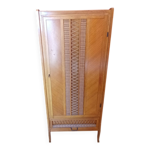 Armoire rotin vintage