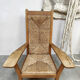 Vintage Worpsweder high back rush wicker armchair Willi Ohler