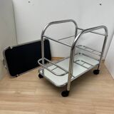 Art Deco Chromed Steel Bar Cart by Robert Mallet-Stevens, France, 1925