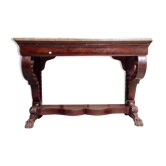 Console mahogany with a drawer front