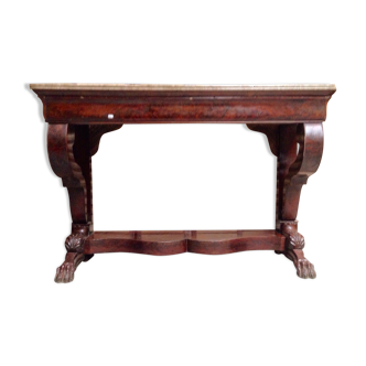 Console mahogany with a drawer front