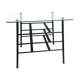 Vintage coffee table and door reviewed in glass and metal, 50s