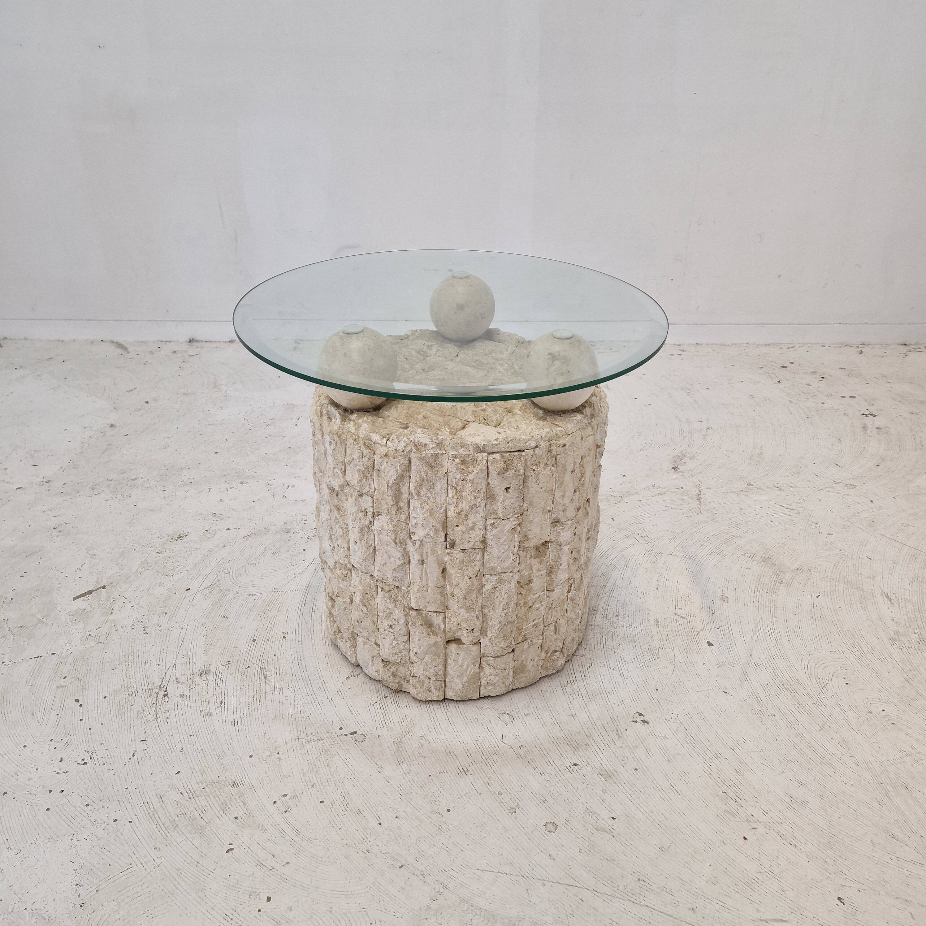 Magnussen Ponte Mactan Stone Coffee or Fossil Stone Table, 1980s
