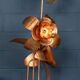 Vintage 20thc italian brass floral floor lamp c.1970