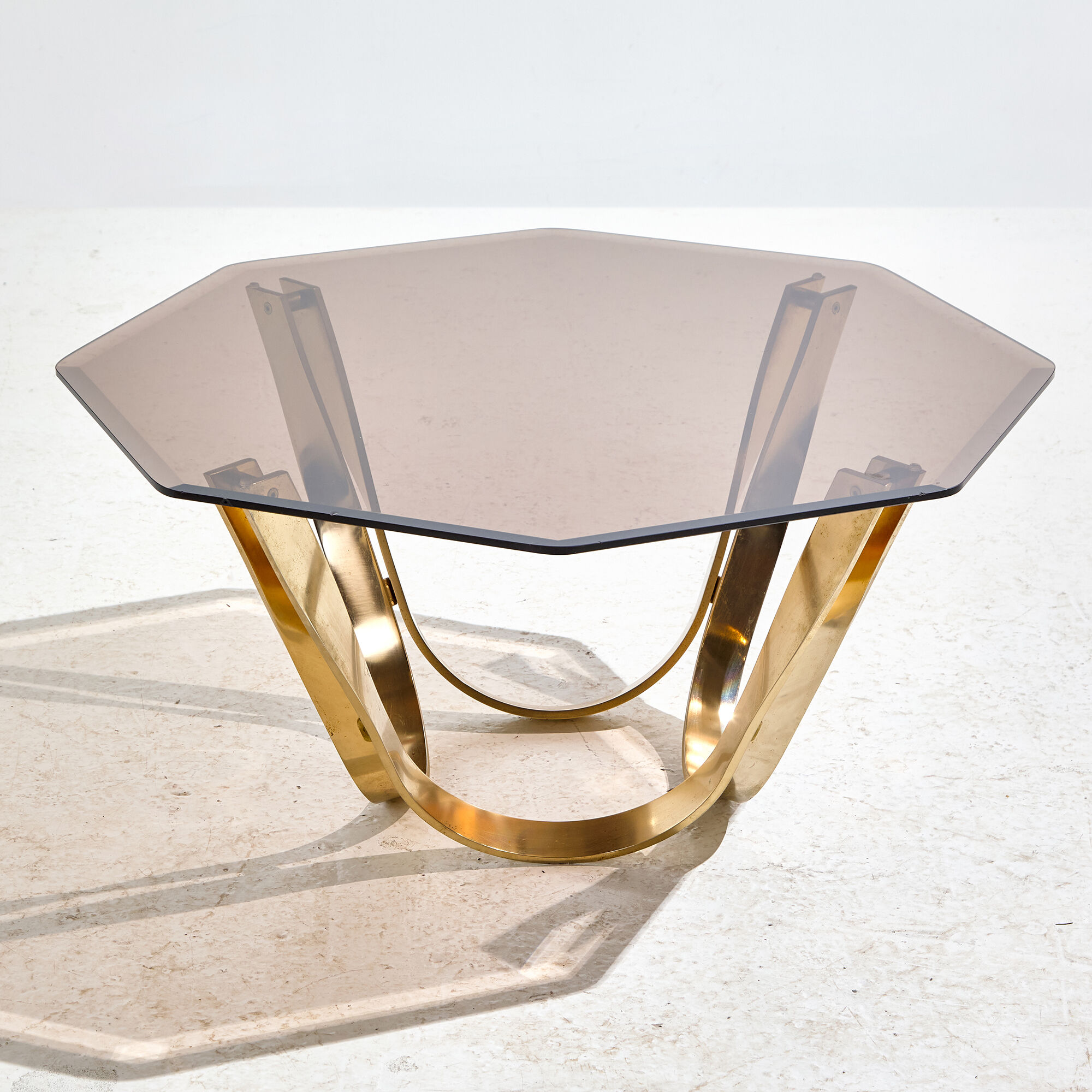 Brass coffee table by Roger Sprunger for Dunbar