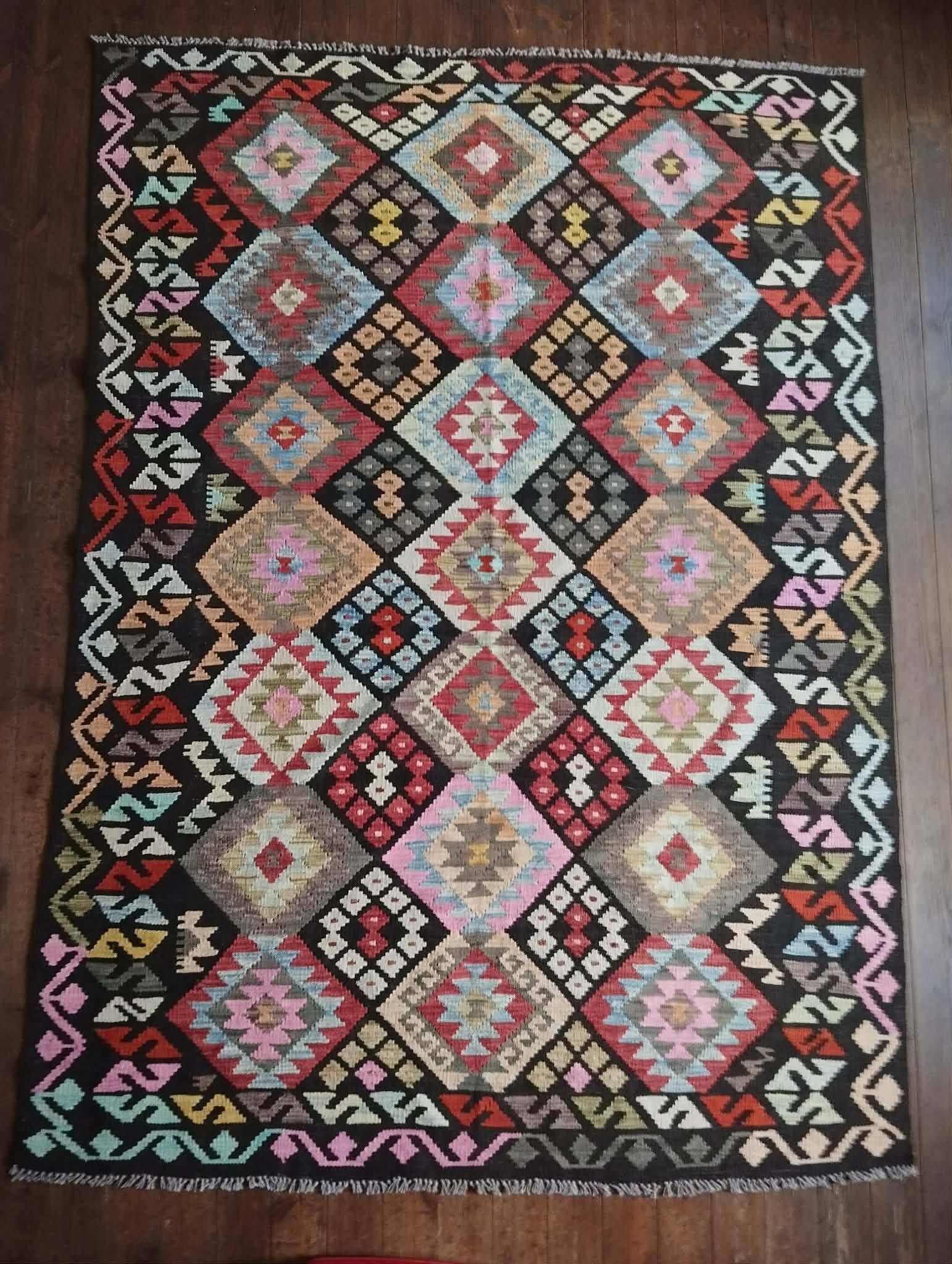 Kilim Persan Qashqaï fait main 260x184cm