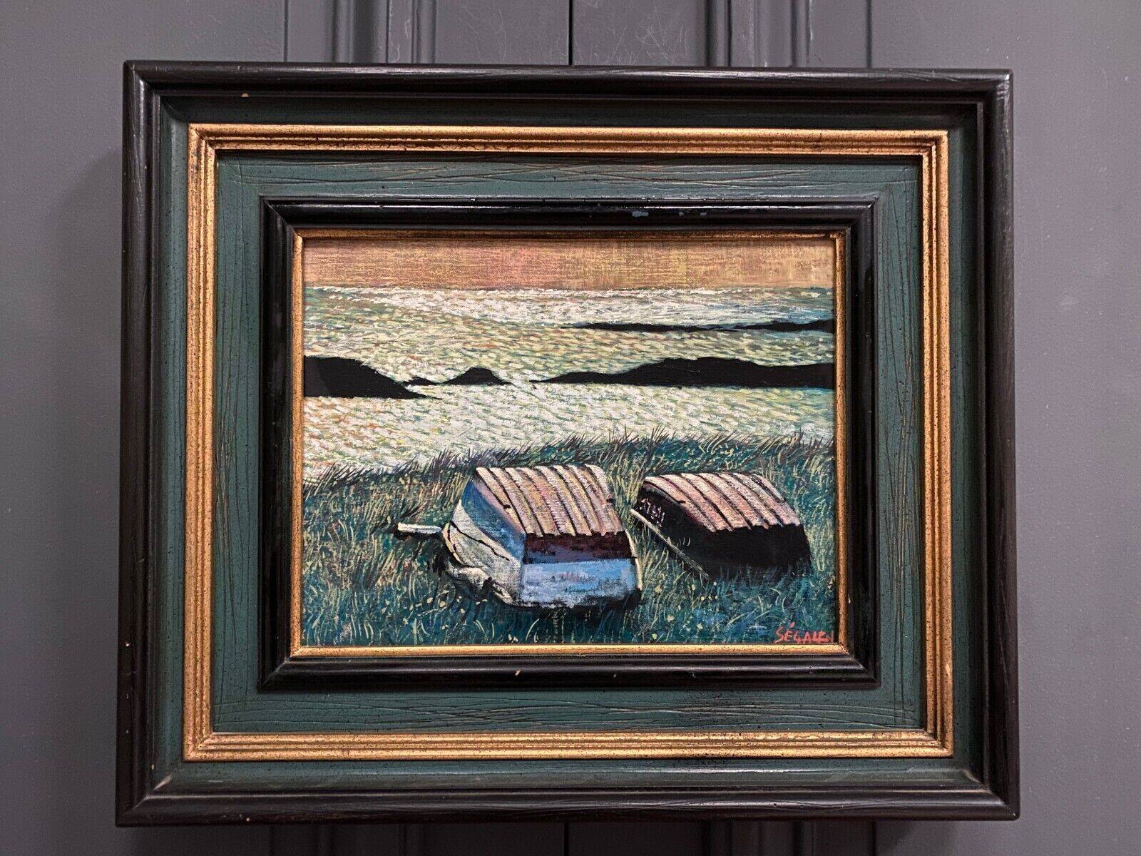 Oil on canvas by Ségalen representing two annexes turned over 20th century
