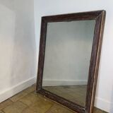 Antique solid oak mirror