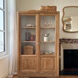 Armoire vitrée en chêne brut (rénovée)