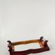Bicolour wooden and metal tray, Bordeaux, Art Deco, 1930