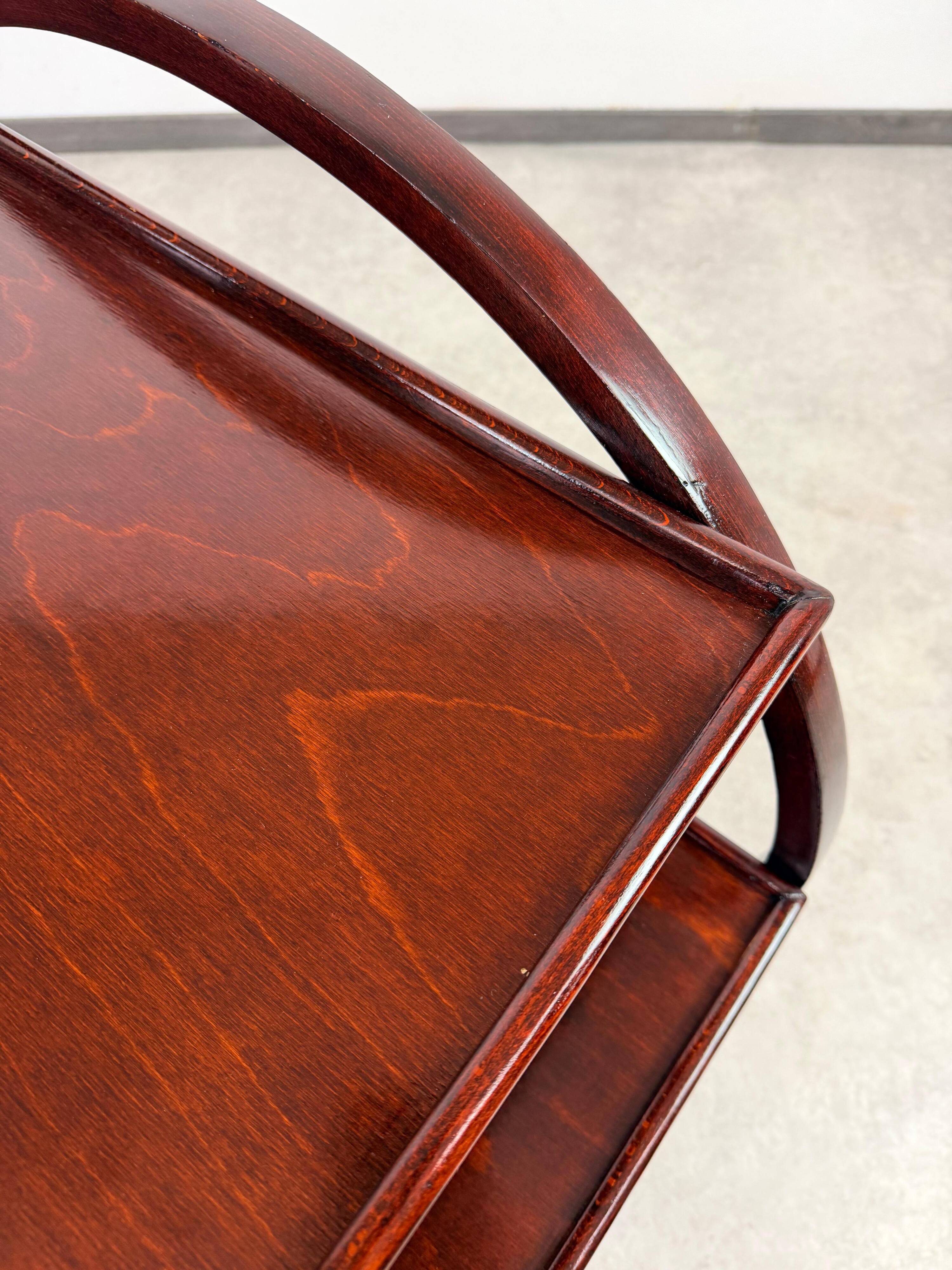 Art Deco service trolley no. 1157 by Thonet Debrecen