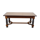 Louis XIII Style table, walnut top, with extensions