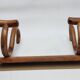 Double Bistro Coat Rack Curved Wooden Hanger Early 20th Century