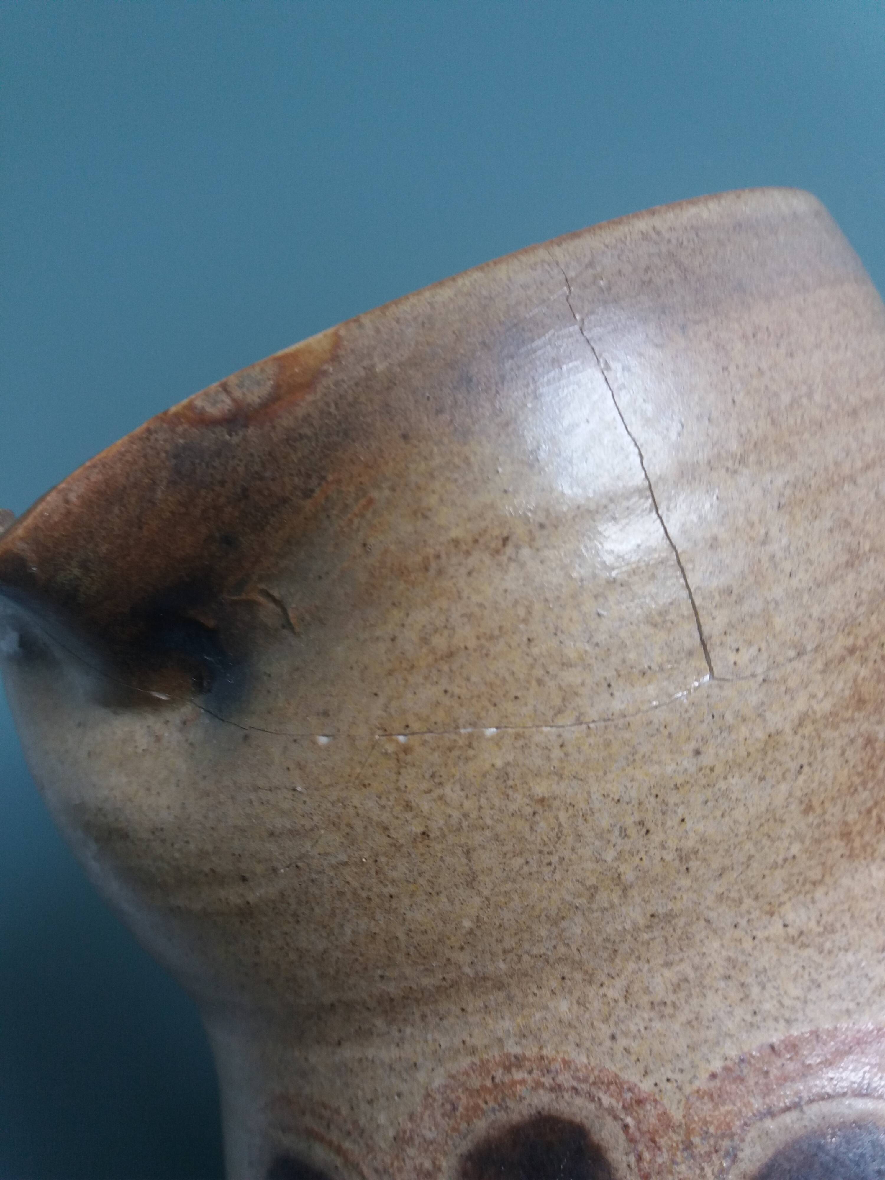 30 cm pitcher vase signed Jean-Claude Courjault Keraluc