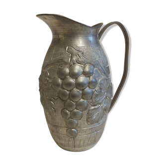 Pewter pitcher signed Laveur