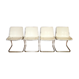 Set of 4 hull chairs - chrome Roche-Bobois & Edmonds Alt 1970