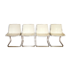 Set de 4 chaises coque & chrome Roche-Bobois & Edmonds Alt 1970