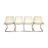 Set of 4 hull chairs - chrome Roche-Bobois & Edmonds Alt 1970