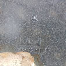 Eames Herman Miller DSW side chairs in light greige / elephant grey / seafoam green / black