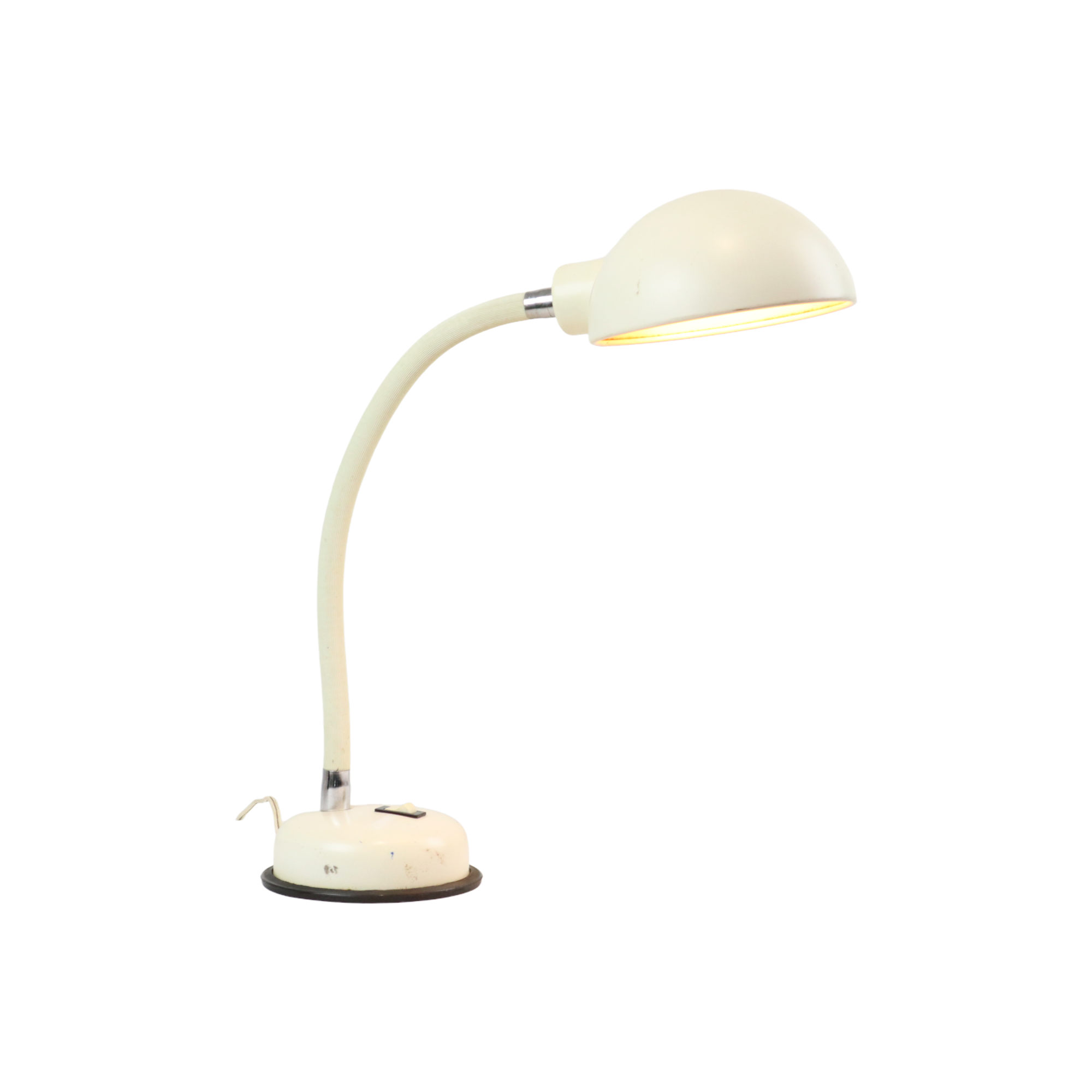 Vintage desk lamp white industrial flexible metal lamp 43cm