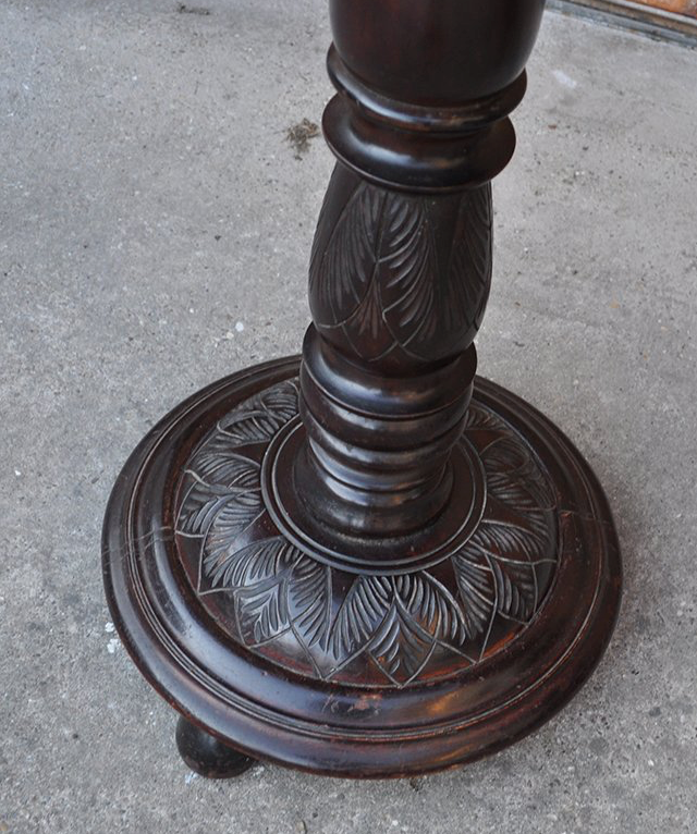 Wooden Floor Lamp with Pink Shade