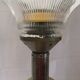 Large vintage column lamp from the 50s, molded glass floor lamp