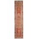 Vintage Turkish Oushak Handmade Wool Cotton Orange Runner Rug 80x372