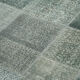 Handmade turkish overdyed 200 cm x 300 cm grey patchwork carpet