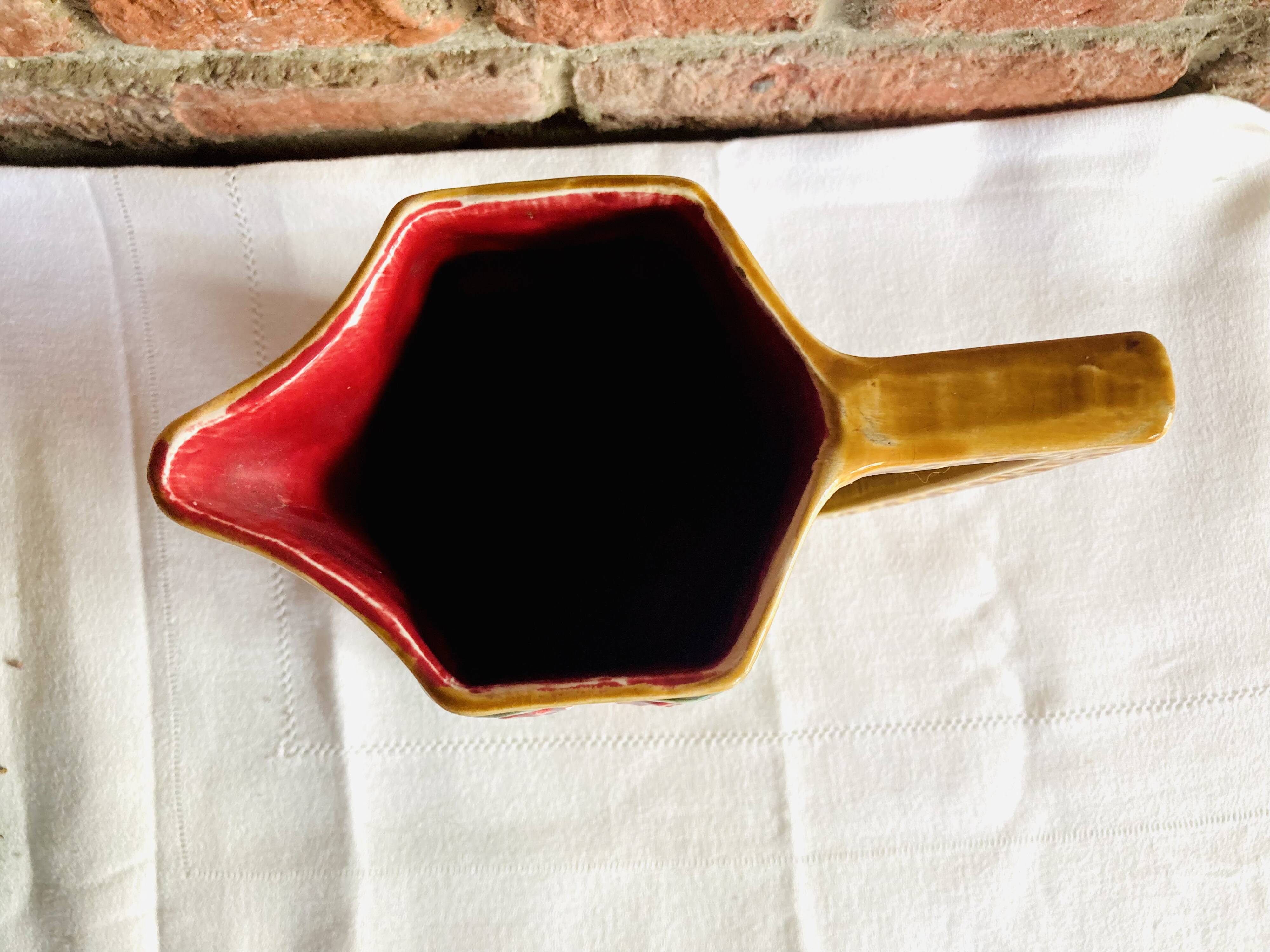 Vintage slip pitcher vase