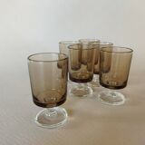 6 Luminarc Sweden liqueur glasses / Smoked Cavalier