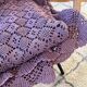 Vintage mauve lilac crocheted bedspread