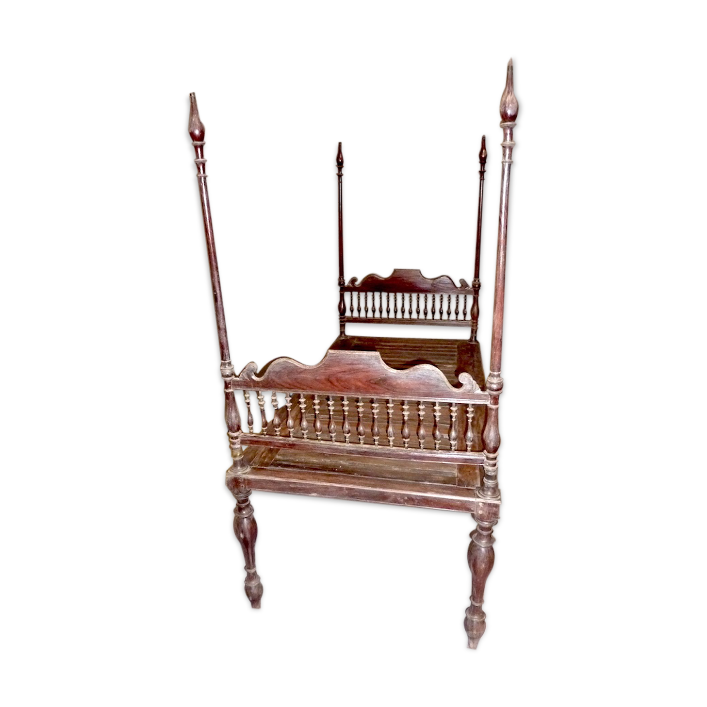 Colonial rosewood bed