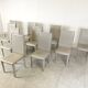 Set of 10 vintage leather dining chairs, 1980s