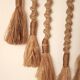 Braided macramé wall decor, 70s