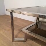 Chrome designer coffee table