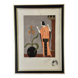 Painting by Paul Allier: A butterfly in my home