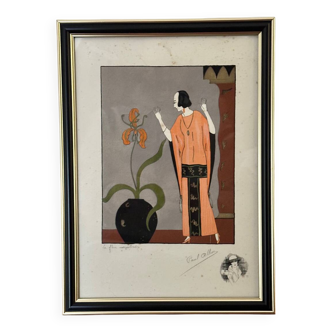 Tableau Paul Allier un papillon chez moi