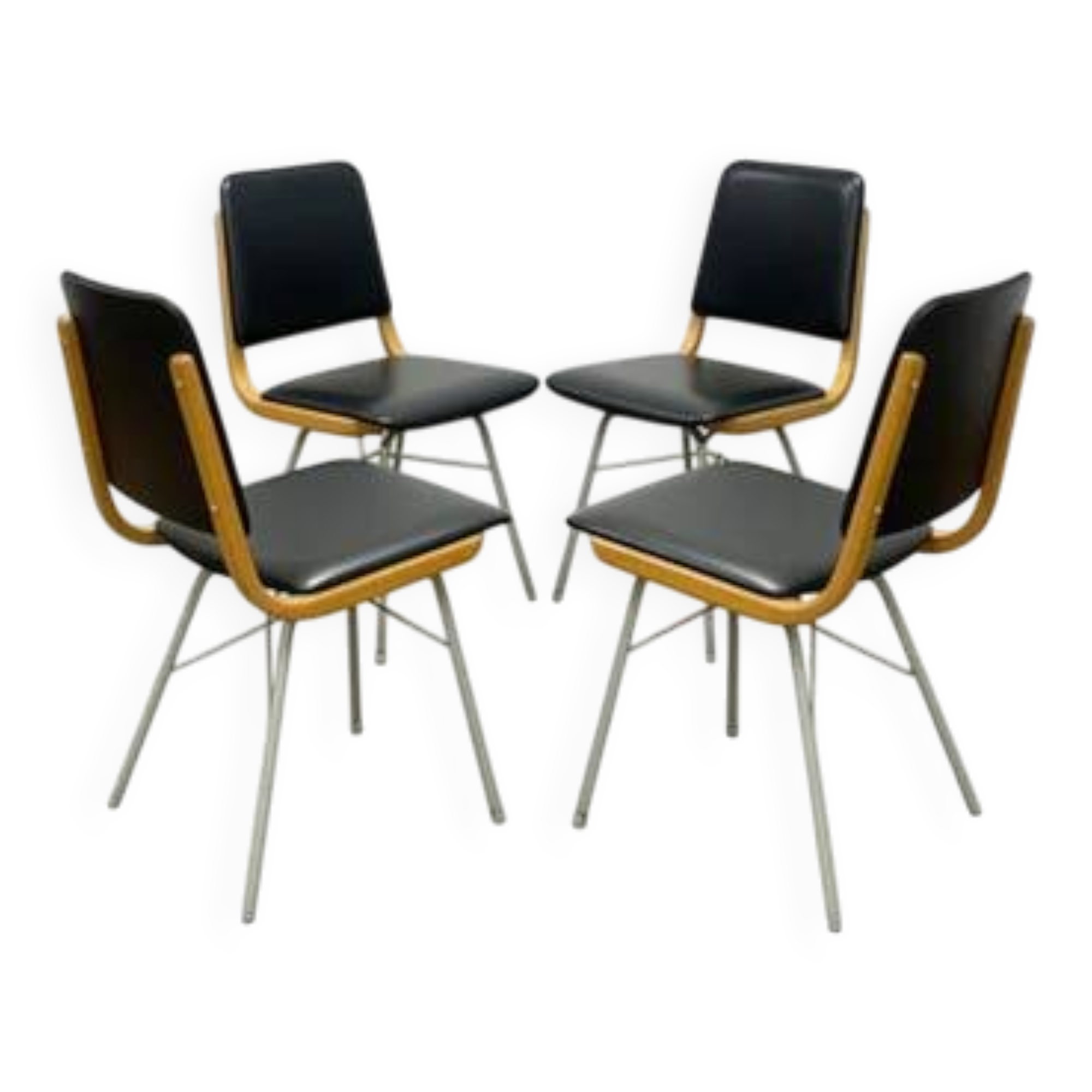 Mid-century dining chairs by Miroslav Navrátil for TON, 1960s (set of 4)