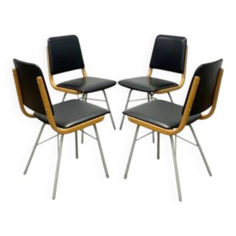 Mid-century dining chairs by Miroslav Navrátil for TON, 1960s (set of 4)