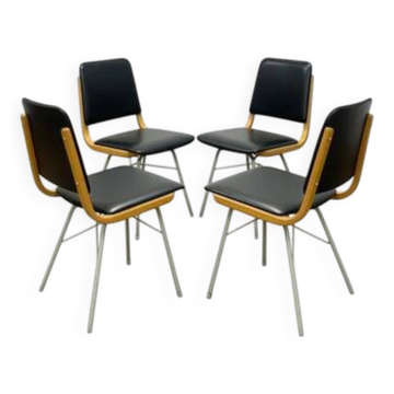 Mid-century dining chairs by Miroslav Navrátil for TON, 1960s (set of 4)