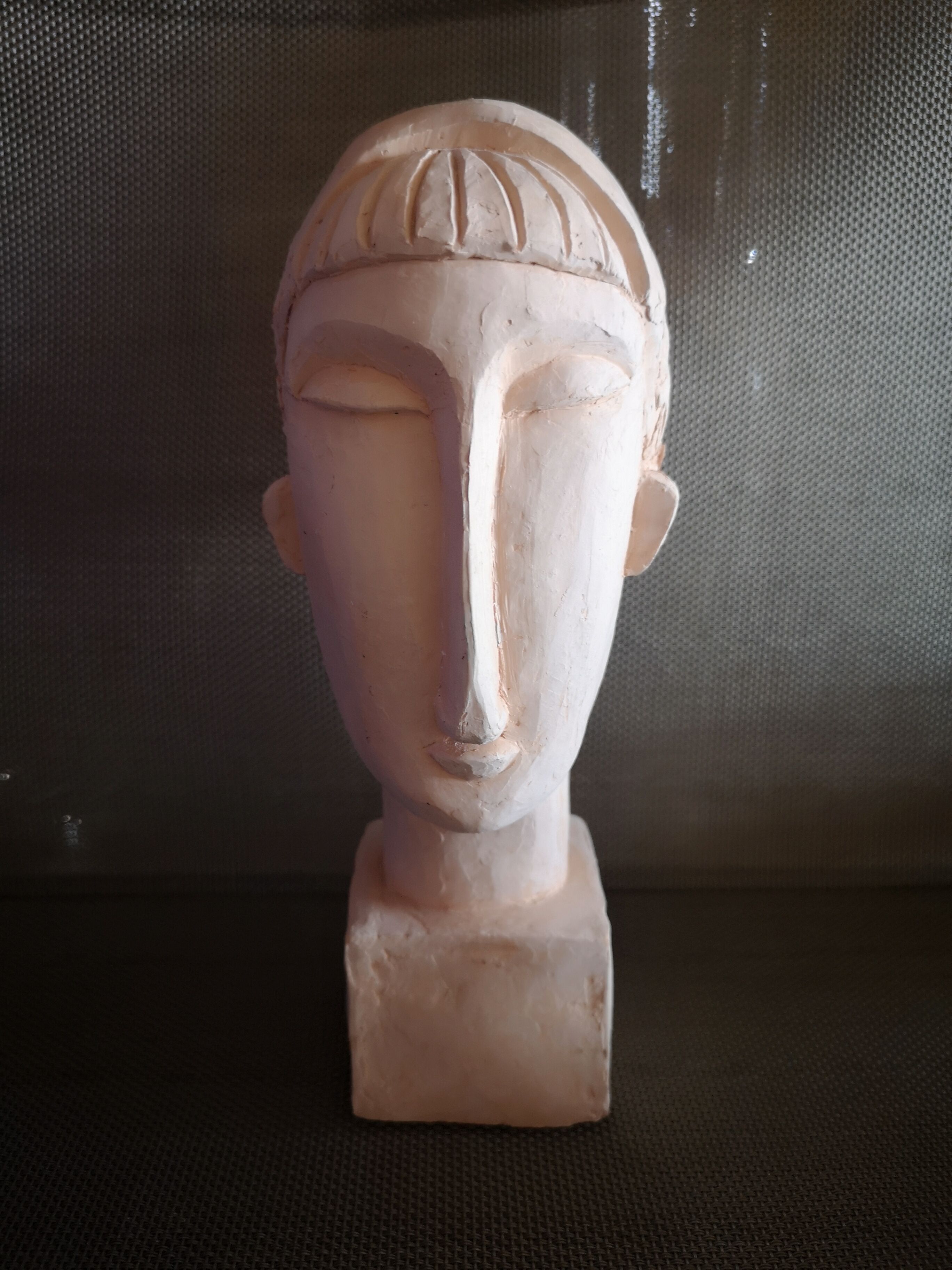 Bust woman terracotta - Inspiration Modigliani